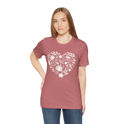 Fall Heart Unisex Jersey Short Sleeve Tee