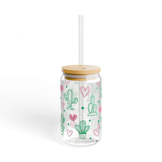 Cactus Love Sipper Glass, 16oz