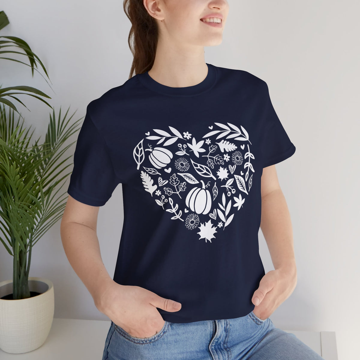 Fall Heart Unisex Jersey Short Sleeve Tee