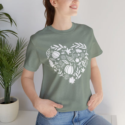 Fall Heart Unisex Jersey Short Sleeve Tee