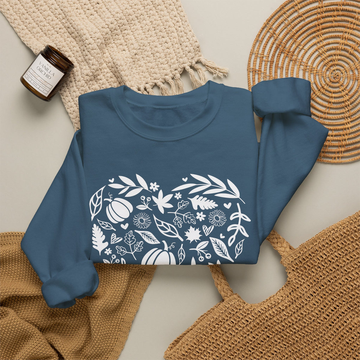 Fall Heart Unisex Heavy Blend™ Crewneck Sweatshirt