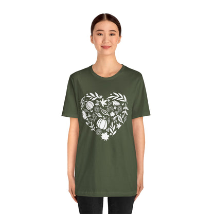Fall Heart Unisex Jersey Short Sleeve Tee