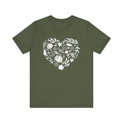 Fall Heart Unisex Jersey Short Sleeve Tee