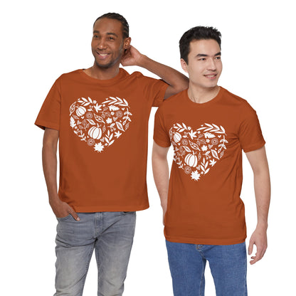 Fall Heart Unisex Jersey Short Sleeve Tee