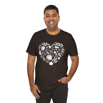 Fall Heart Unisex Jersey Short Sleeve Tee