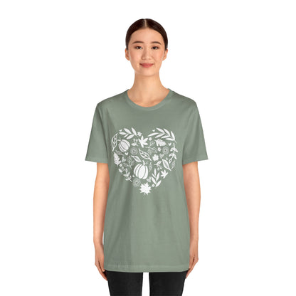 Fall Heart Unisex Jersey Short Sleeve Tee
