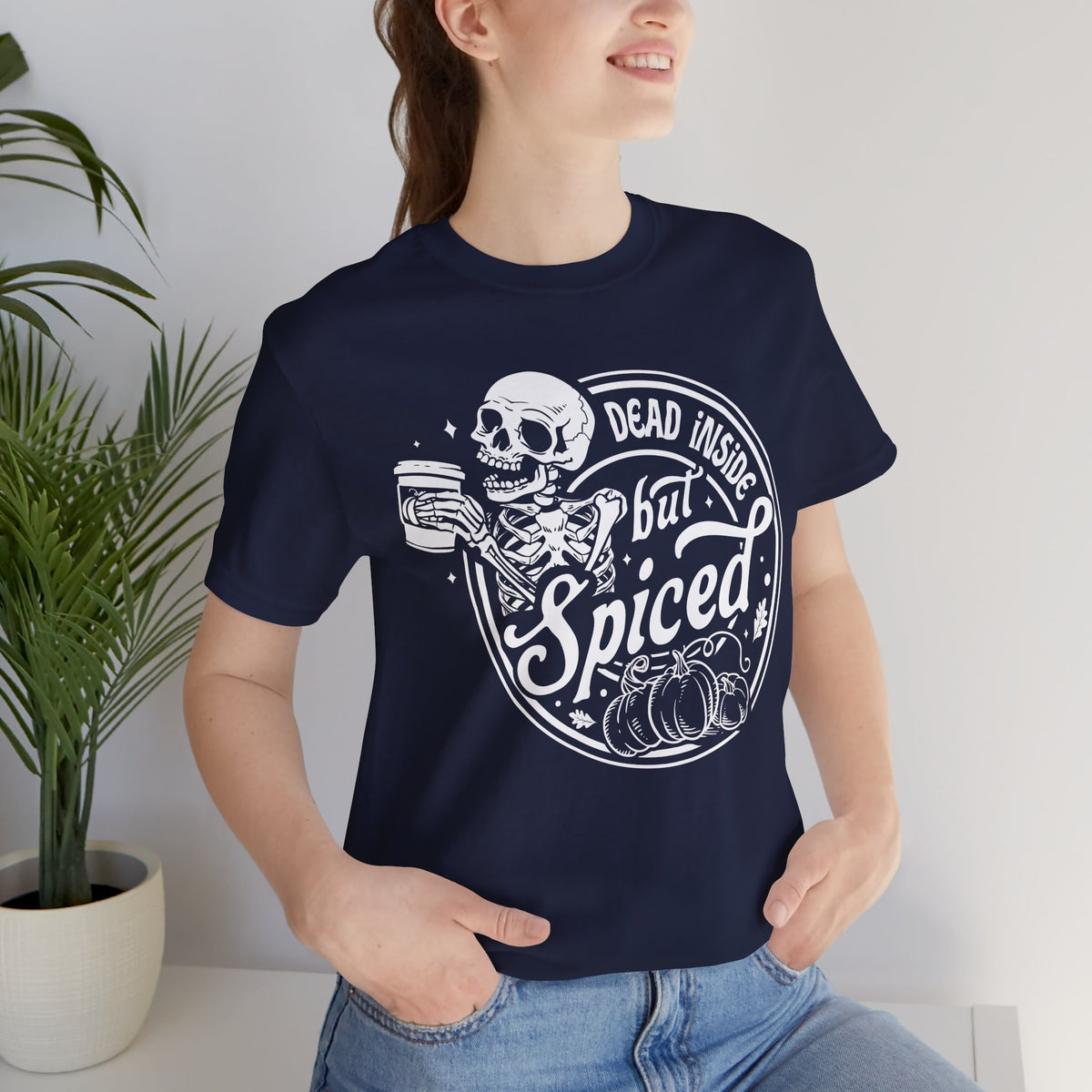 Dead Inside but Spiced Unisex Jersey Short Sleeve Tee