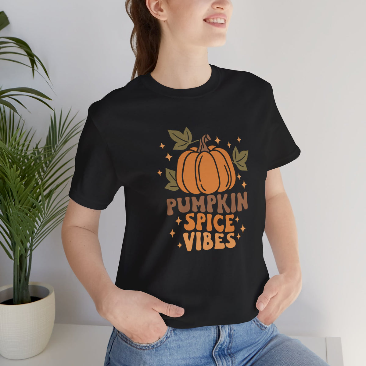 Pumpkin Spice Vibes Unisex Jersey Short Sleeve Tee