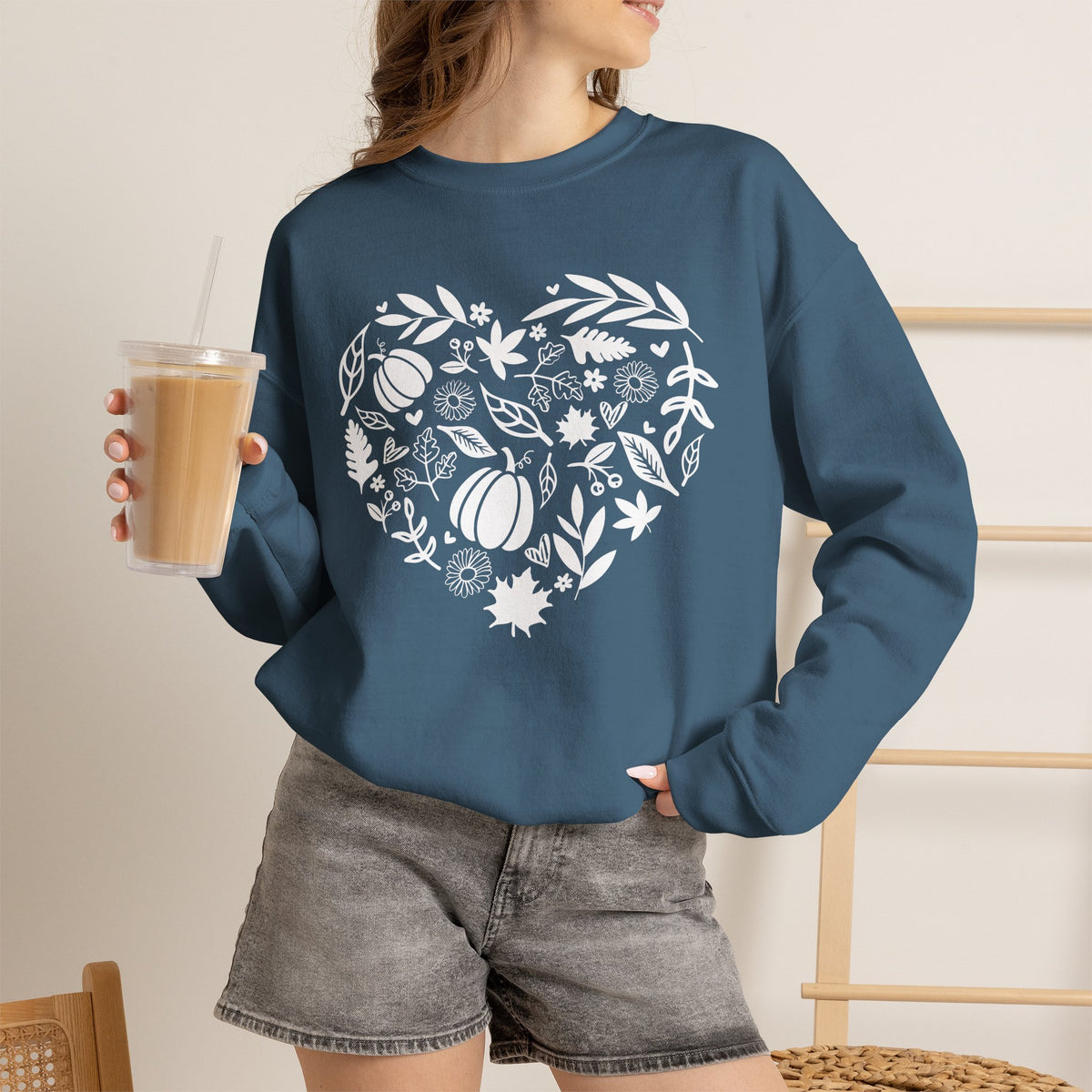 Fall Heart Unisex Heavy Blend™ Crewneck Sweatshirt