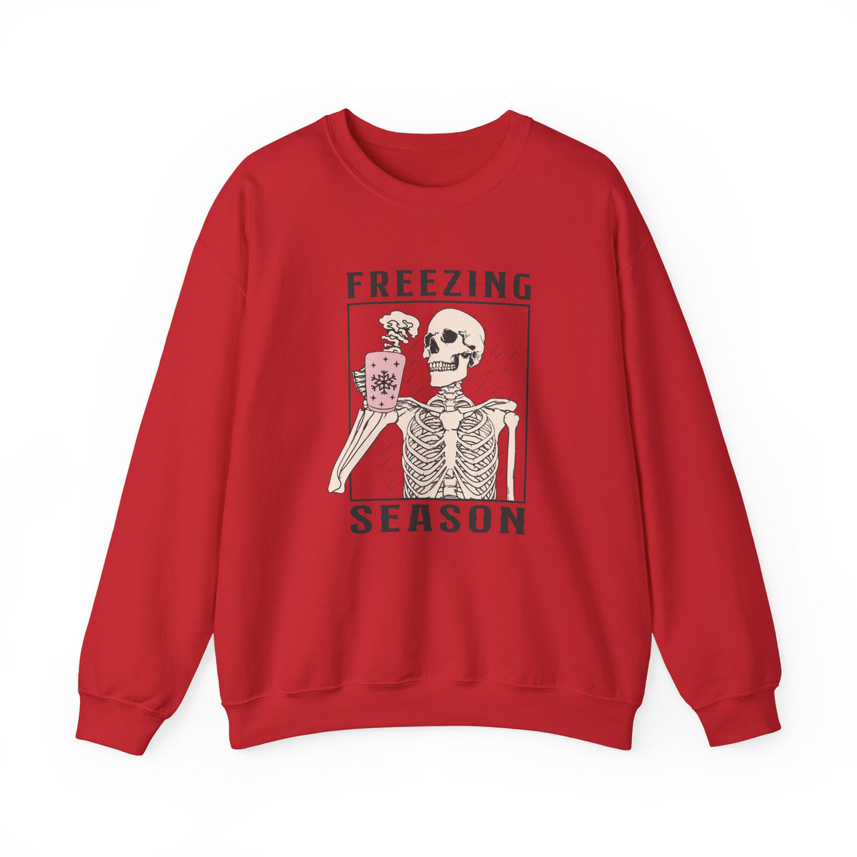 Freezing Season Skeleton Unisex Heavy Blend™ Crewneck Sweatshirt