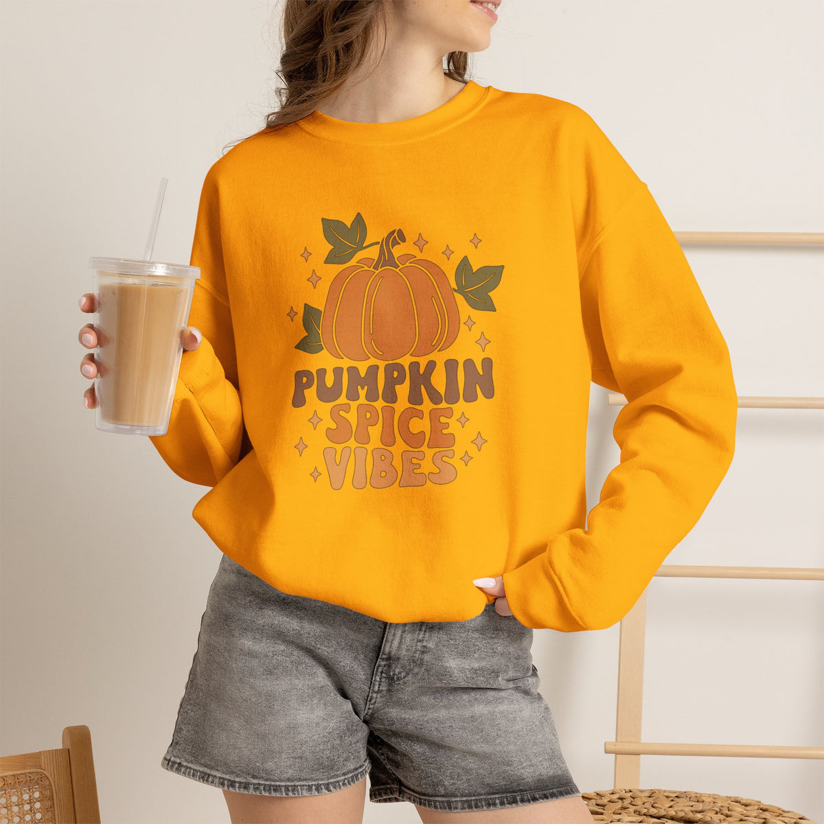 Pumpkin Spice Vibes Unisex Heavy Blend™ Crewneck Sweatshirt
