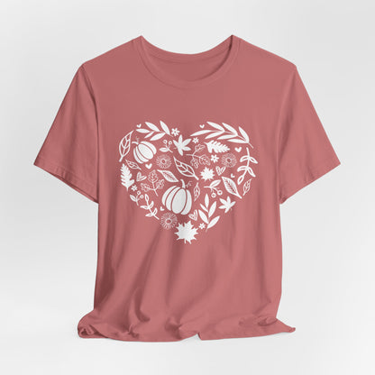 Fall Heart Unisex Jersey Short Sleeve Tee