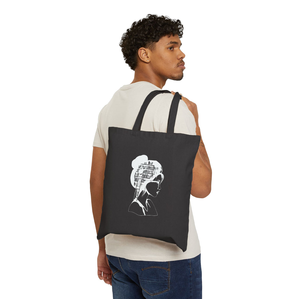 Inside a Bookworm's Mind Cotton Canvas Tote Bag