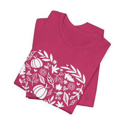 Fall Heart Unisex Jersey Short Sleeve Tee