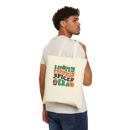 In My Pumpkin Spiced Era Cotton Canvas Tote Bag