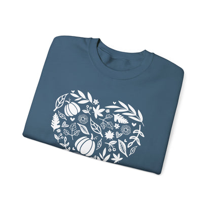 Fall Heart Unisex Heavy Blend™ Crewneck Sweatshirt