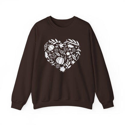 Fall Heart Unisex Heavy Blend™ Crewneck Sweatshirt