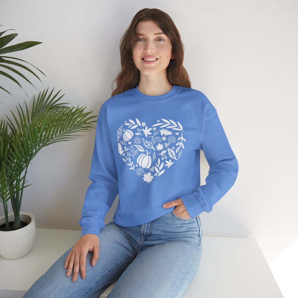 Fall Heart Unisex Heavy Blend™ Crewneck Sweatshirt