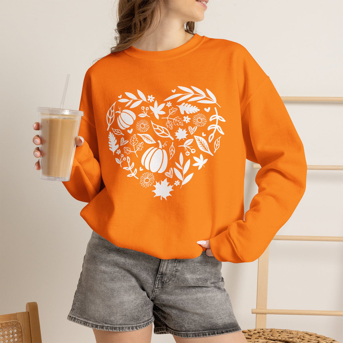 Fall Heart Unisex Heavy Blend™ Crewneck Sweatshirt