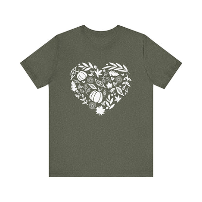 Fall Heart Unisex Jersey Short Sleeve Tee
