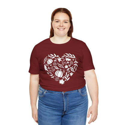 Fall Heart Unisex Jersey Short Sleeve Tee