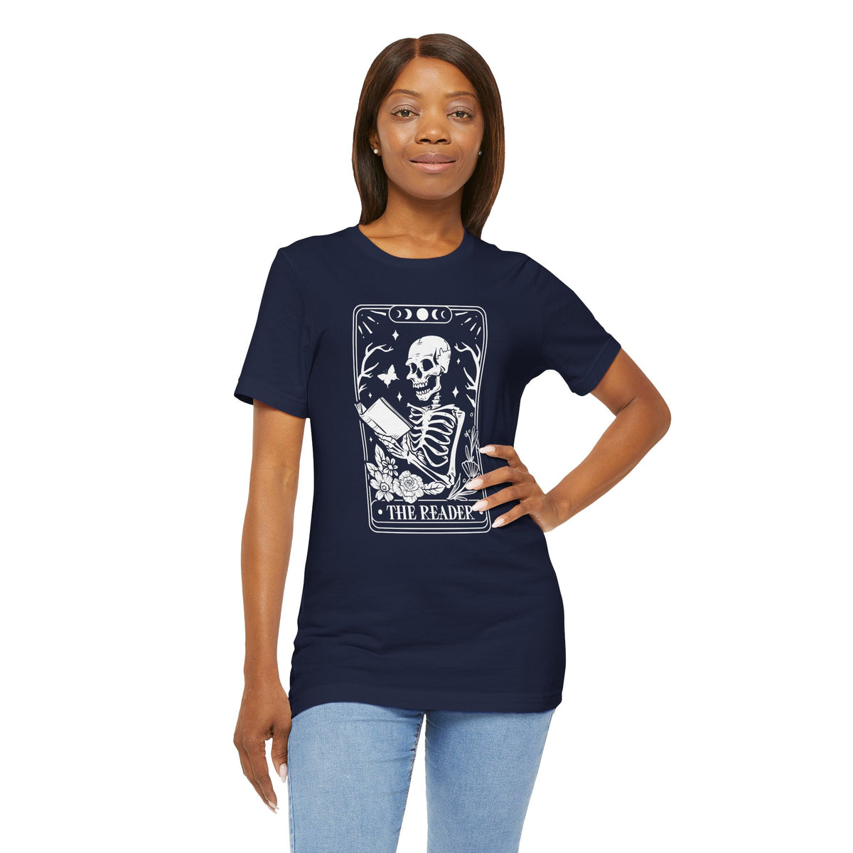 The Reader Tarot Unisex Jersey Short Sleeve Tee