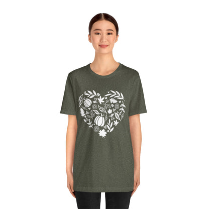 Fall Heart Unisex Jersey Short Sleeve Tee