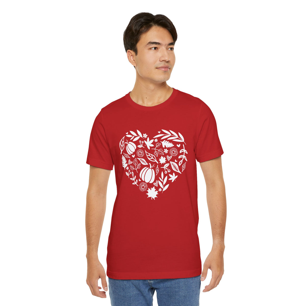 Fall Heart Unisex Jersey Short Sleeve Tee