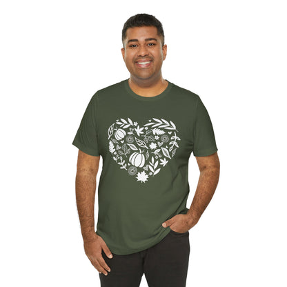 Fall Heart Unisex Jersey Short Sleeve Tee