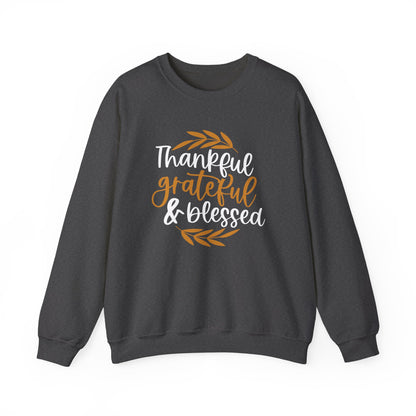 Thankful Grateful Blessed Unisex Heavy Blend™ Crewneck Sweatshirt