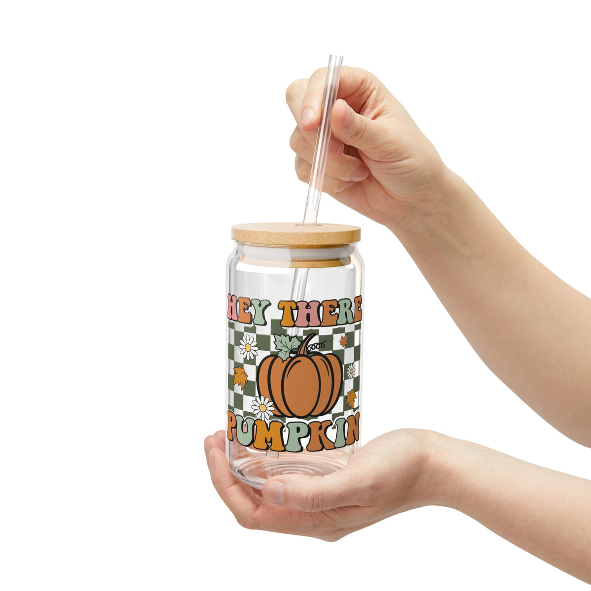 Hey There Pumpkin Sipper Glass, 16oz