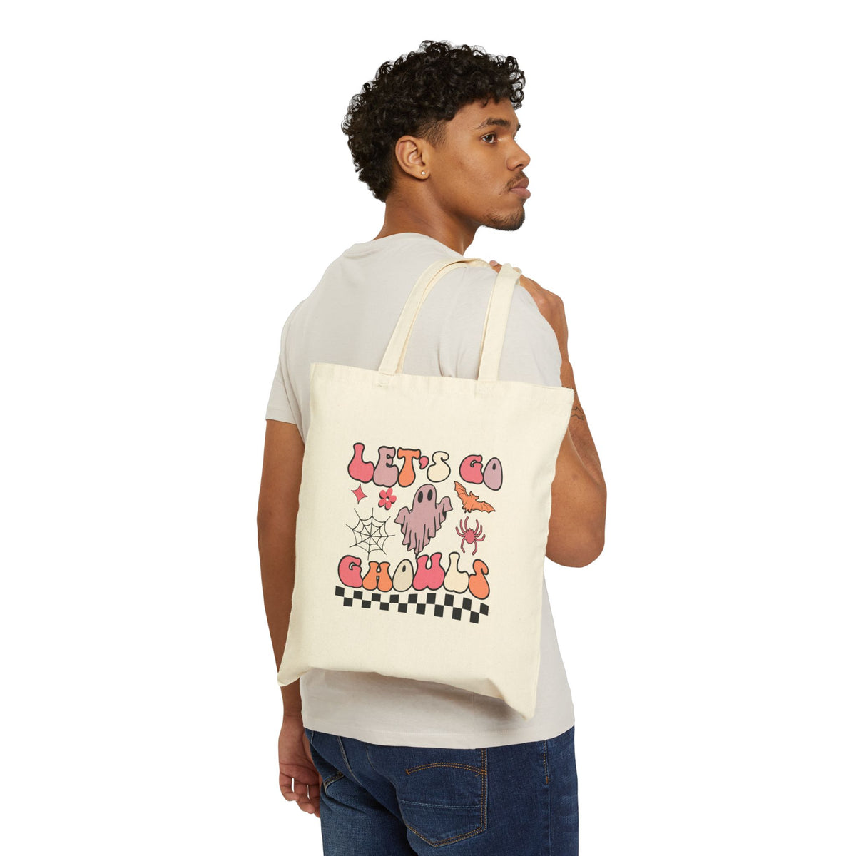 Let's Go Ghouls Cotton Canvas Tote Bag