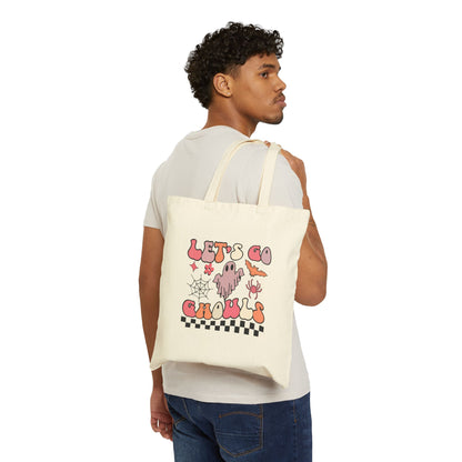 Let's Go Ghouls Cotton Canvas Tote Bag