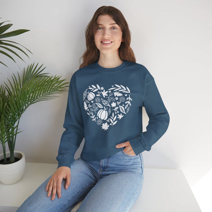 Fall Heart Unisex Heavy Blend™ Crewneck Sweatshirt