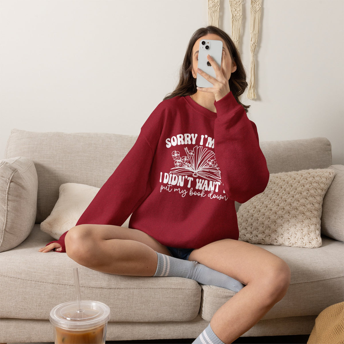Sorry I'm Late I Didn't Want to Put My Book Down Unisex Heavy Blend™ Crewneck Sweatshirt
