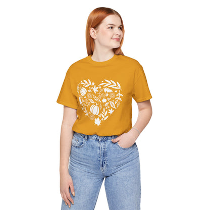 Fall Heart Unisex Jersey Short Sleeve Tee