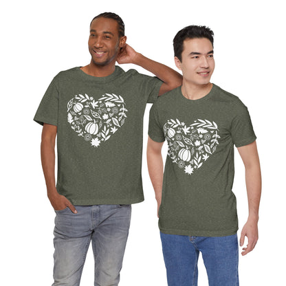 Fall Heart Unisex Jersey Short Sleeve Tee