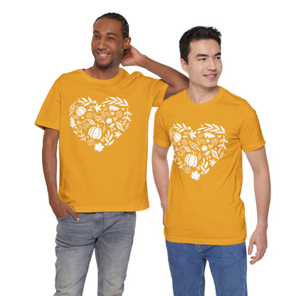 Fall Heart Unisex Jersey Short Sleeve Tee