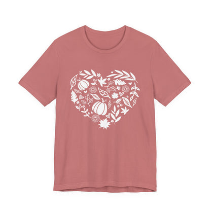 Fall Heart Unisex Jersey Short Sleeve Tee