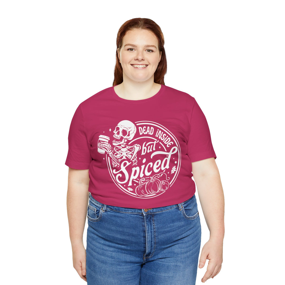 Dead Inside but Spiced Unisex Jersey Short Sleeve Tee