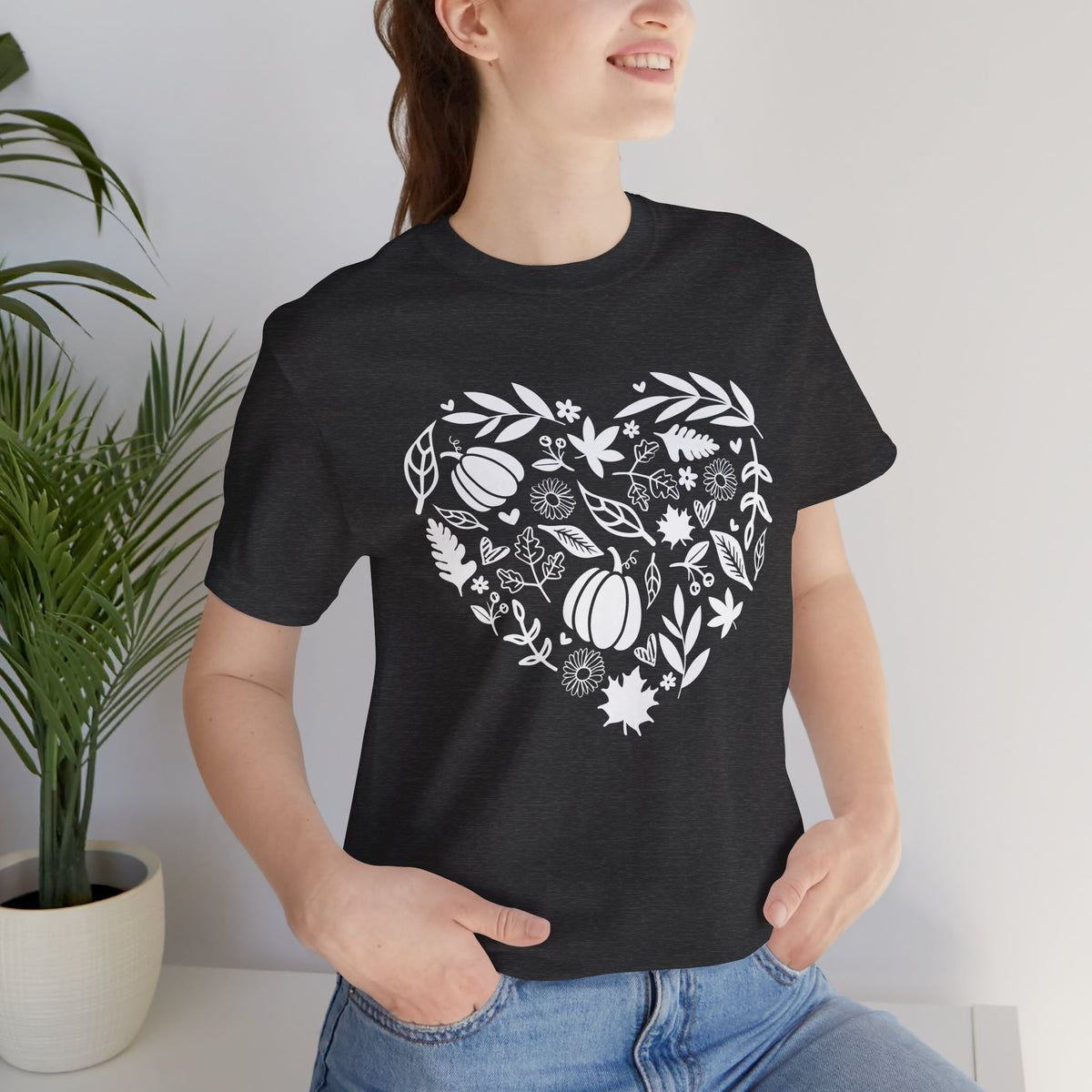 Fall Heart Unisex Jersey Short Sleeve Tee