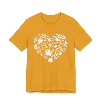 Fall Heart Unisex Jersey Short Sleeve Tee