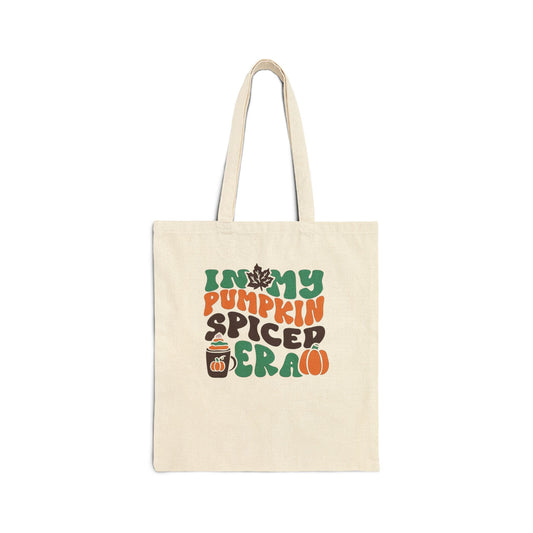 In My Pumpkin Spiced Era Cotton Canvas Tote Bag