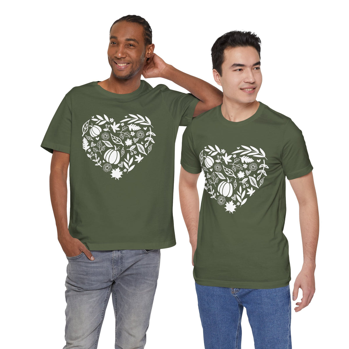 Fall Heart Unisex Jersey Short Sleeve Tee