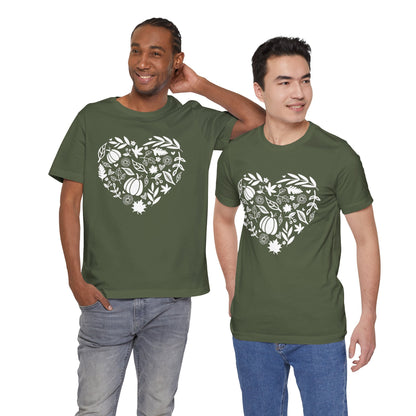 Fall Heart Unisex Jersey Short Sleeve Tee