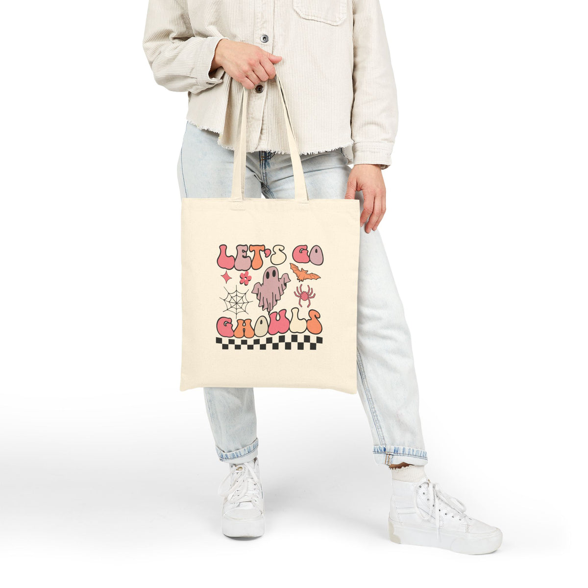 Let's Go Ghouls Cotton Canvas Tote Bag