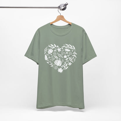 Fall Heart Unisex Jersey Short Sleeve Tee