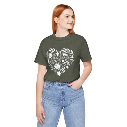 Fall Heart Unisex Jersey Short Sleeve Tee