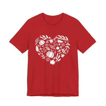 Fall Heart Unisex Jersey Short Sleeve Tee