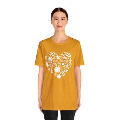 Fall Heart Unisex Jersey Short Sleeve Tee